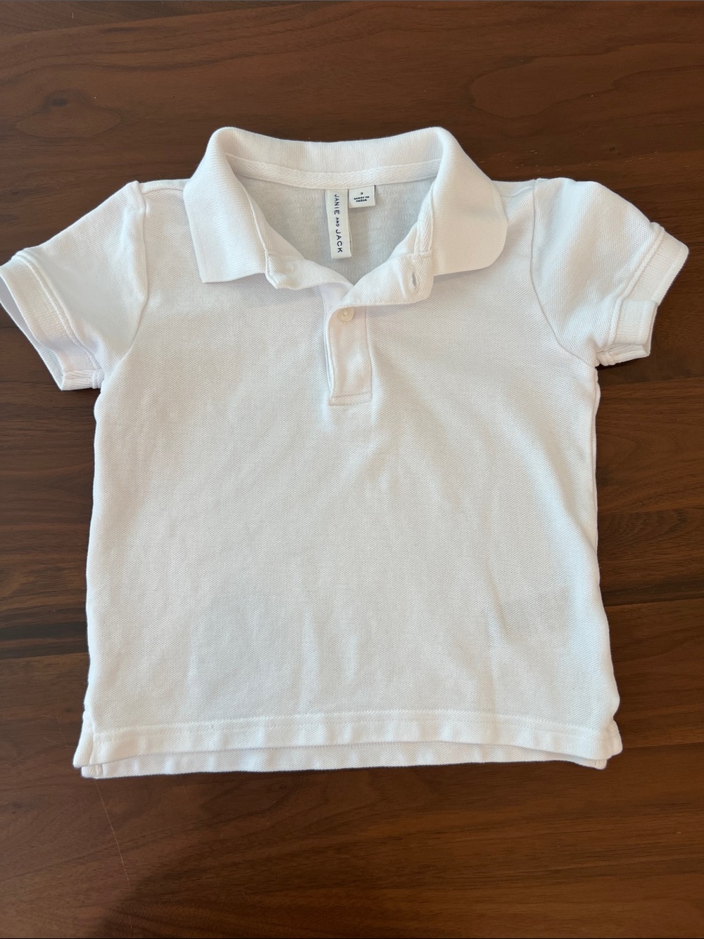 Janie and Jack Classic White Polo Shirt, 3T